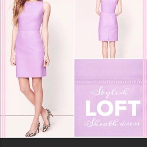 LOFT Lilac Sheath Dress Size 0